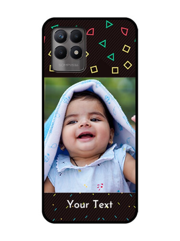 Custom Realme 8i Custom Metal Phone Case - With Confetti Birthday Design