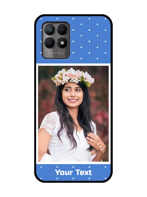 Custom Realme 8i Custom Metal Phone Case - Polka Dots Design