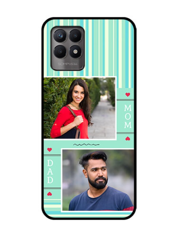 Custom Realme 8i Custom Metal Phone Case - Mom and Dad Pic Design