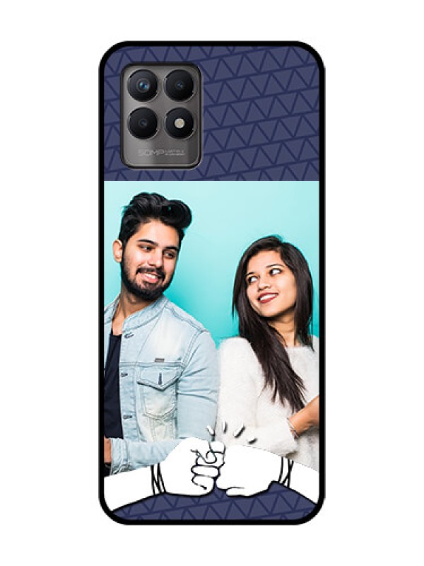 Custom Realme 8i Custom Metal Phone Case - With Best Friends Design