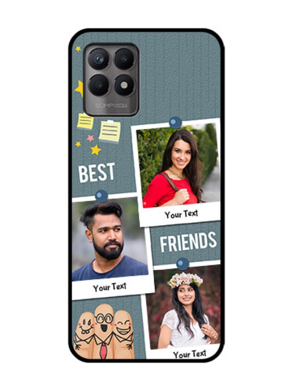 Custom Realme 8i Custom Metal Phone Case - Sticky Frames And Friendship Design