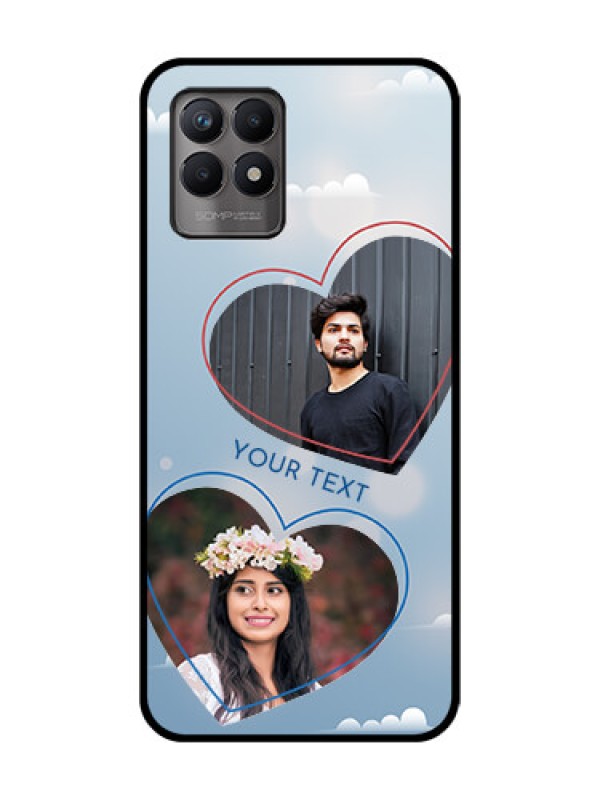 Custom Realme 8i Custom Metal Phone Case - Blue Color Couple Design