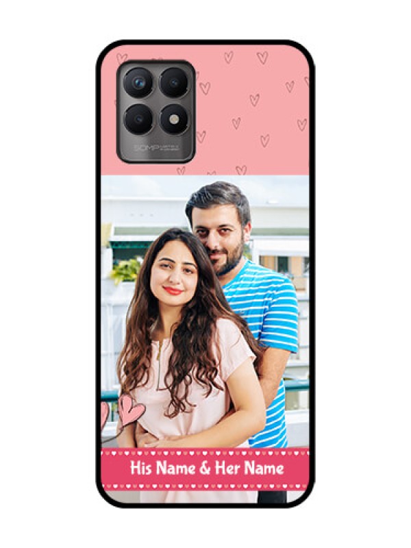 Custom Realme 8i Custom Metal Phone Case - Love Design Peach Color