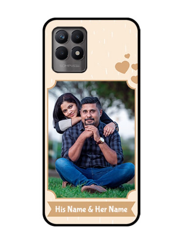 Custom Realme 8i Custom Metal Phone Case - With Confetti Love Design