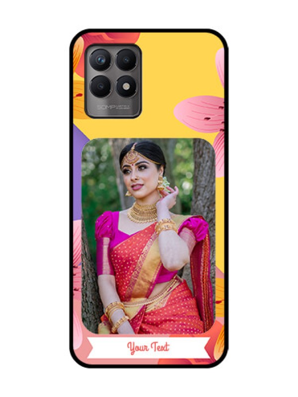 Custom Realme 8i Custom Metal Phone Case - 3 Image With Vintage Floral Design