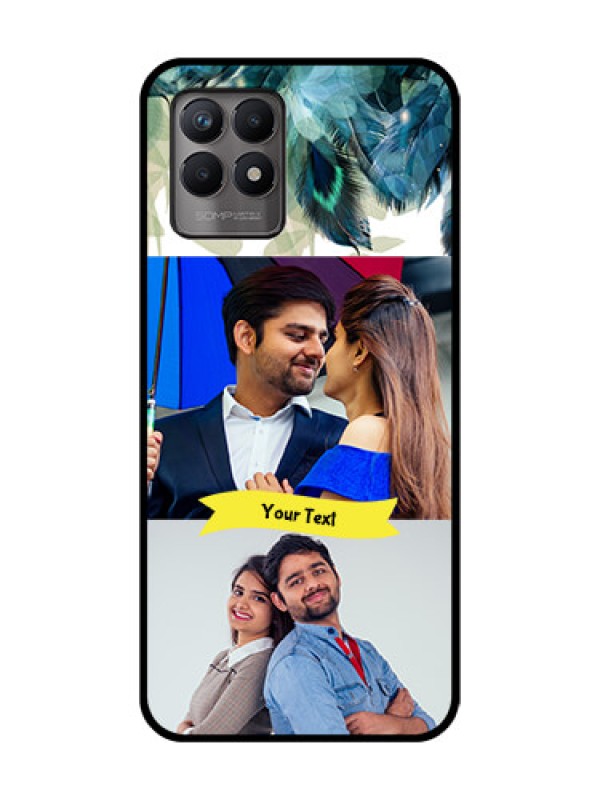 Custom Realme 8i Custom Metal Phone Case - Image With Boho Peacock Feather Design
