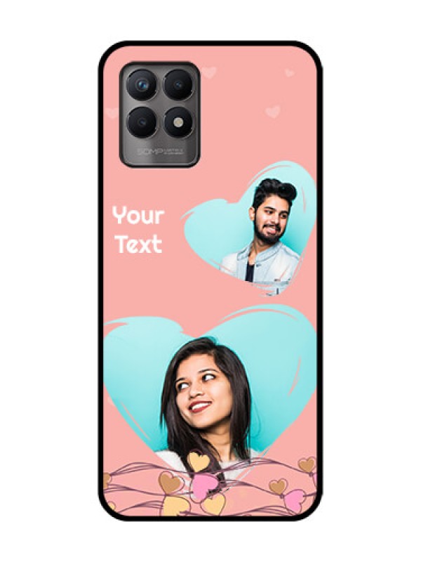 Custom Realme 8i Custom Metal Phone Case - Love Doodle Design