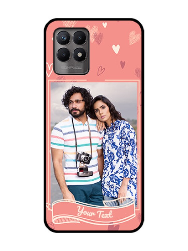 Custom Realme 8i Custom Metal Phone Case - Love Doodle Art Design