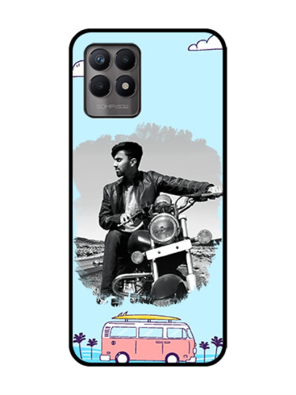 Custom Realme 8i Custom Metal Phone Case - Travel and Adventure Design