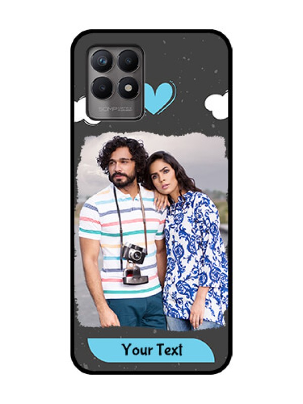 Custom Realme 8i Custom Metal Phone Case - Splashes With Love Doodles Design