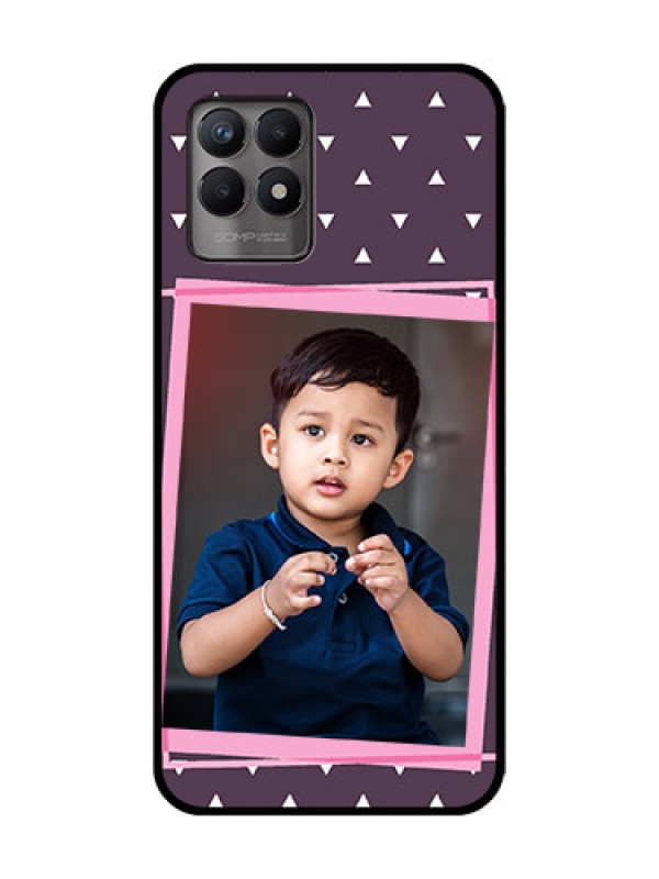 Custom Realme 8i Custom Metal Phone Case - Triangle Pattern Dotted Design