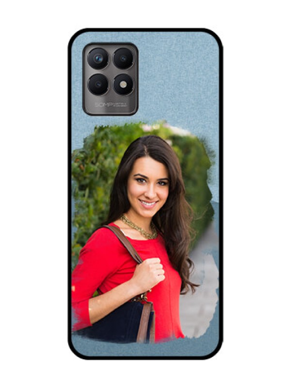Custom Realme 8i Custom Metal Phone Case - Grunge Line Art Design