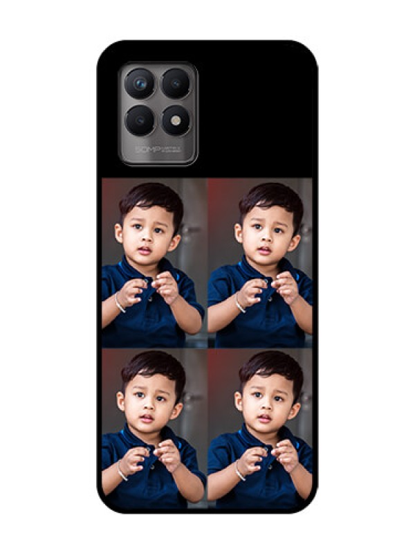 Custom Realme 8i Custom Metal Phone Case - 4 Image Holder Design