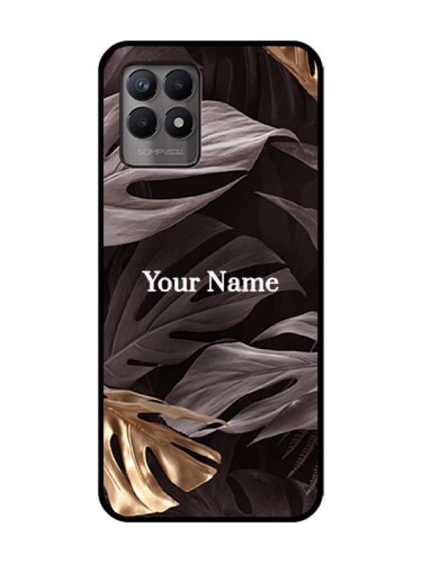 Custom Realme 8i Custom Metal Phone Case - Wild Leaves Digital Paint Design