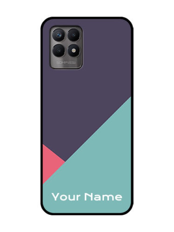 Custom Realme 8i Custom Metal Phone Case - Tri Color Abstract Design