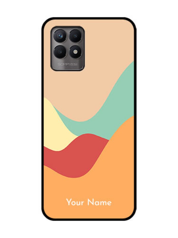 Custom Realme 8i Custom Metal Phone Case - Ocean Waves Multi - Colour Design