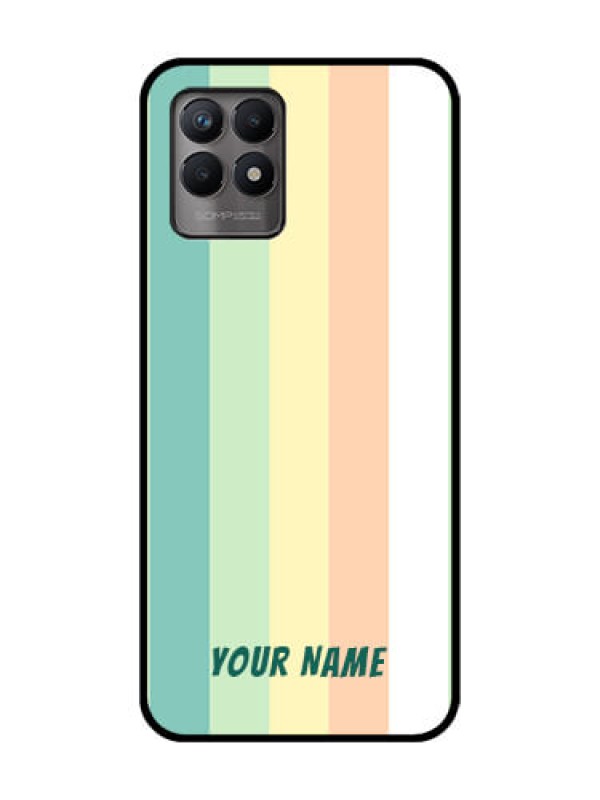 Custom Realme 8i Custom Metal Phone Case - Multi - Colour Stripes Design