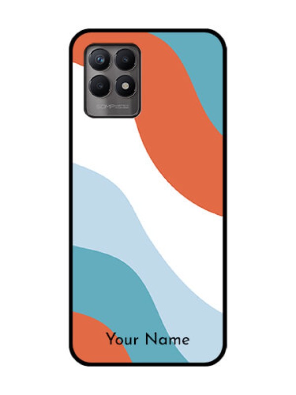 Custom Realme 8i Custom Metal Phone Case - Coloured Waves Design