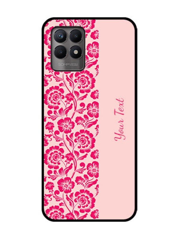 Custom Realme 8i Custom Metal Phone Case - Attractive Floral Pattern Design