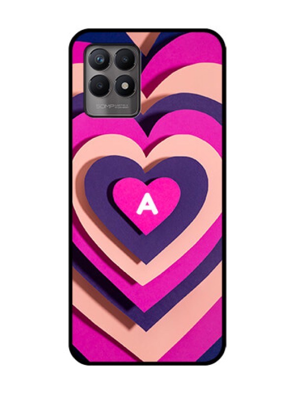 Custom Realme 8i Custom Metal Phone Case - Cute Heart Pattern Design