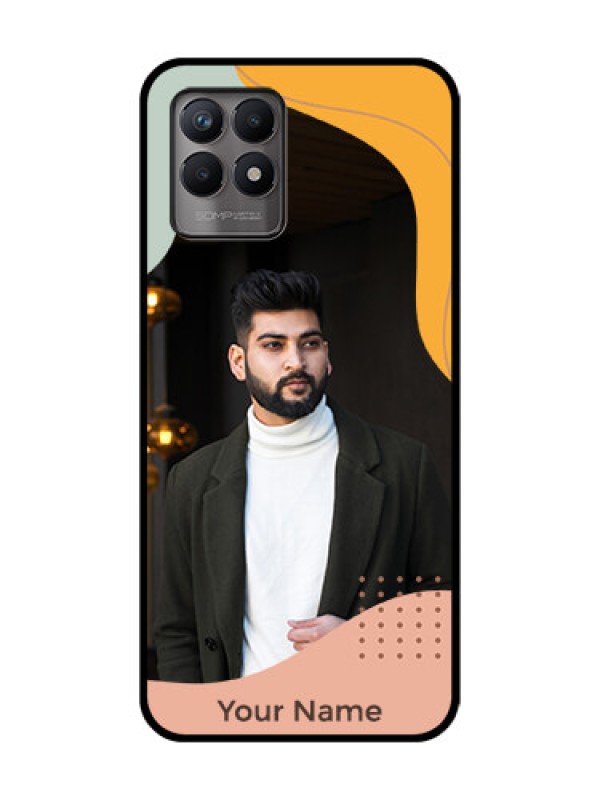 Custom Realme 8i Custom Metal Phone Case - Tri - Coloured Overlay Design