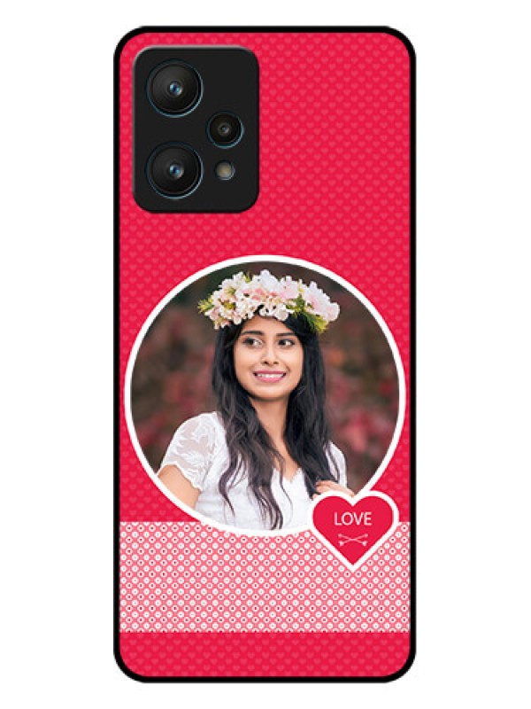 Custom Realme 9 Pro 5G Custom Metal Phone CasePink Color Pattern Design