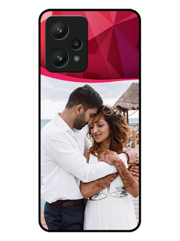 Custom Realme 9 Pro 5G Custom Metal Phone CaseRed Abstract Design