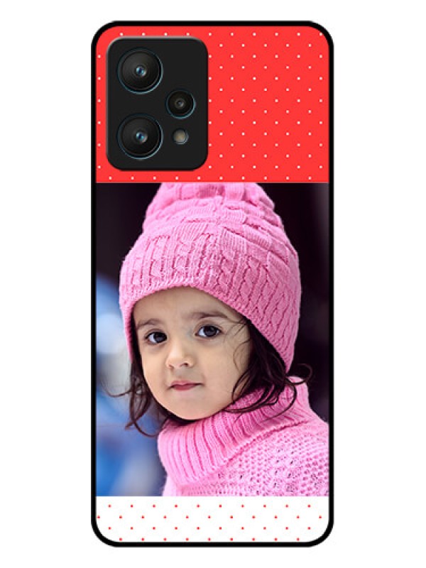 Custom Realme 9 Pro 5G Custom Metal Phone CaseRed Pattern Design