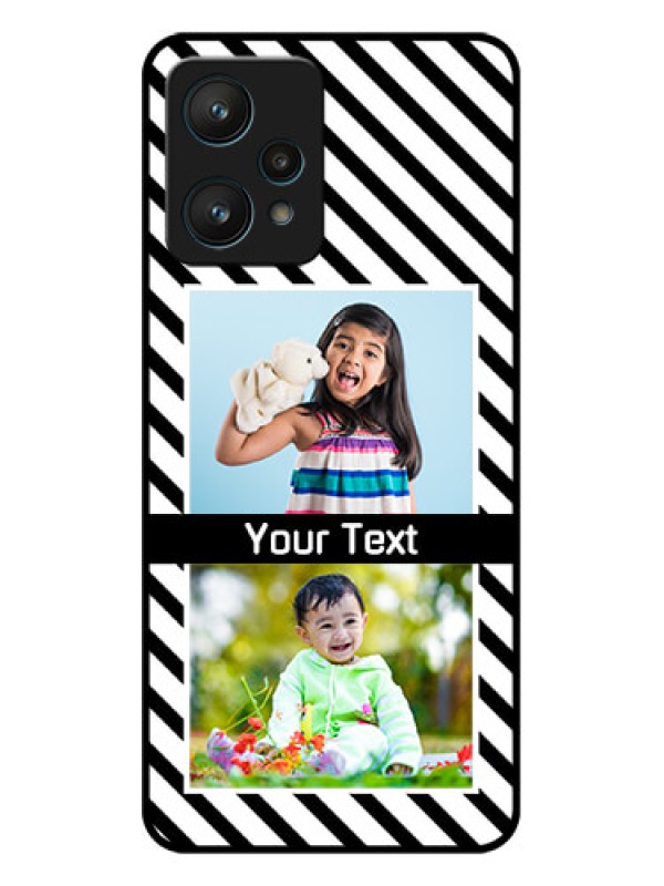 Custom Realme 9 Pro 5G Custom Metal Phone CaseBlack And White Stripes Design