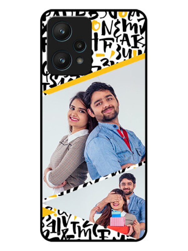 Custom Realme 9 Pro 5G Custom Metal Phone CaseLetters Pattern Design