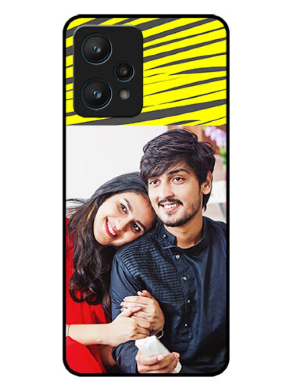 Custom Realme 9 Pro 5G Custom Metal Phone CaseYellow Abstract Design