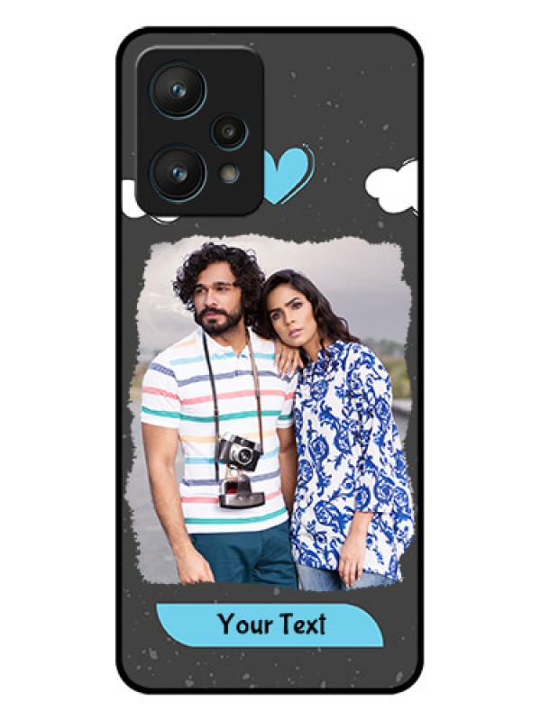 Custom Realme 9 Pro 5G Custom Metal Phone CaseSplashes With Love Doodles Design