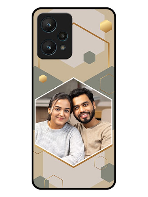 Custom Realme 9 Pro 5G Custom Metal Phone CaseStylish Hexagon Pattern Design