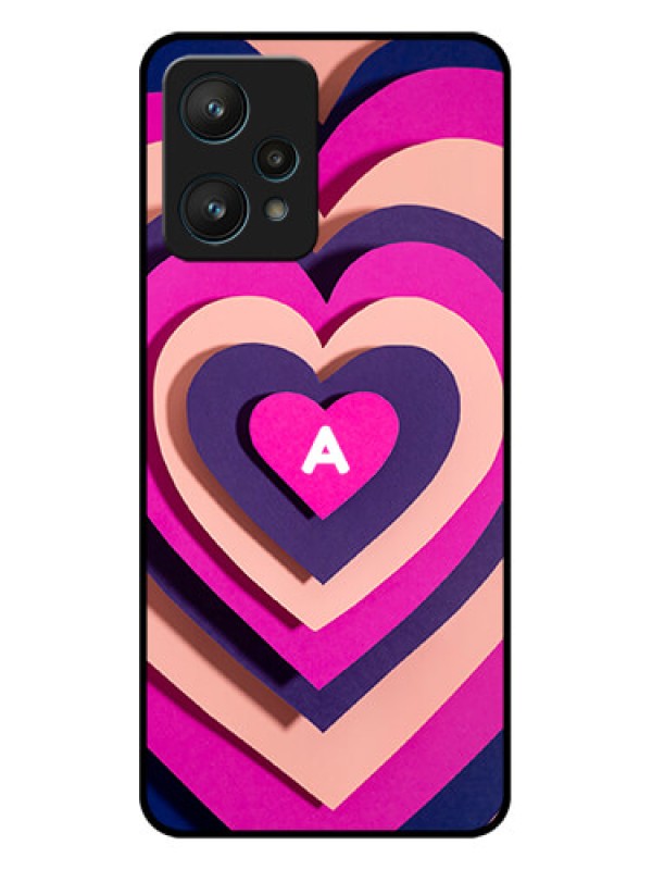 Custom Realme 9 Pro 5G Custom Metal Phone CaseCute Heart Pattern Design
