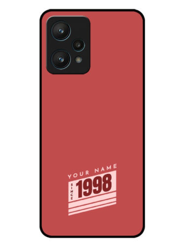 Custom Realme 9 Pro 5G Custom Metal Phone CaseRed Custom Year Of Birth Design