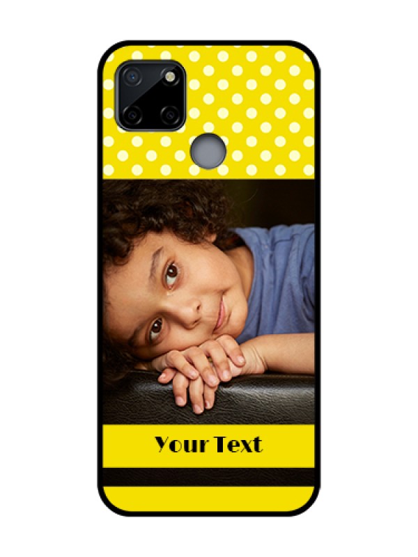 Custom Realme C12 Custom Metal Phone Case - Bright Yellow Case Design
