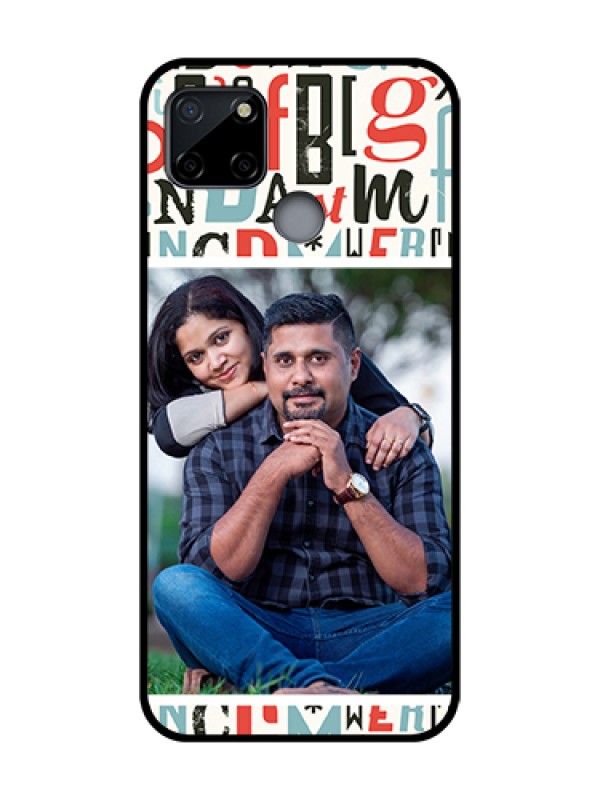 Custom Realme C12 Custom Metal Phone Case - Alphabet Design