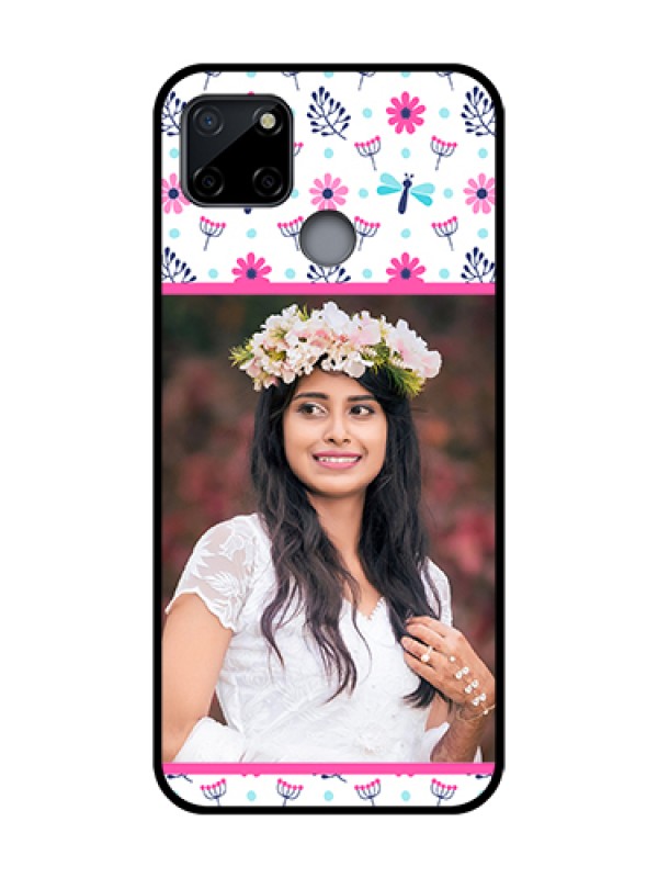 Custom Realme C12 Custom Metal Phone Case - Colorful Flower Design