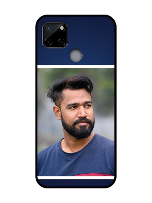 Custom Realme C12 Custom Metal Phone Case - Simple Royal Blue Design