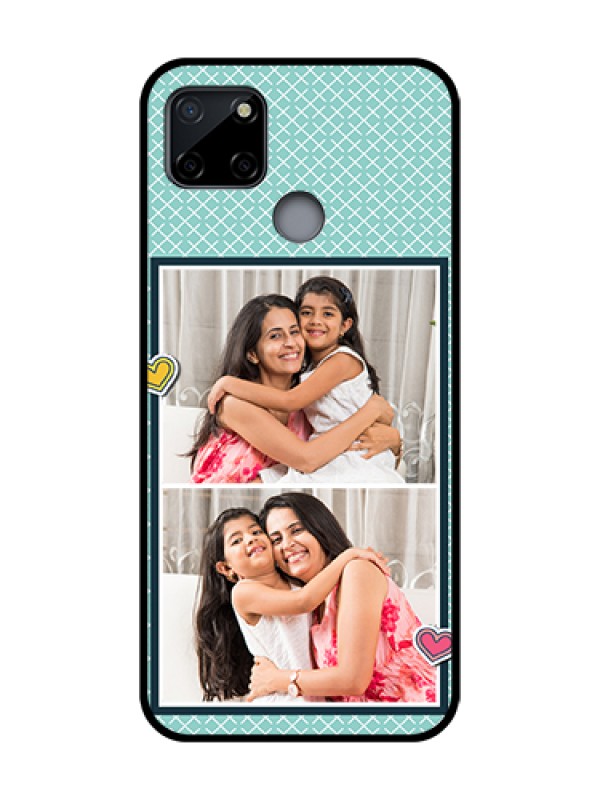 Custom Realme C12 Custom Metal Phone Case - 2 Image Holder With Pattern Design