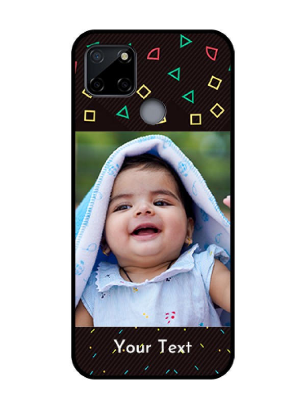 Custom Realme C12 Custom Metal Phone Case - With Confetti Birthday Design