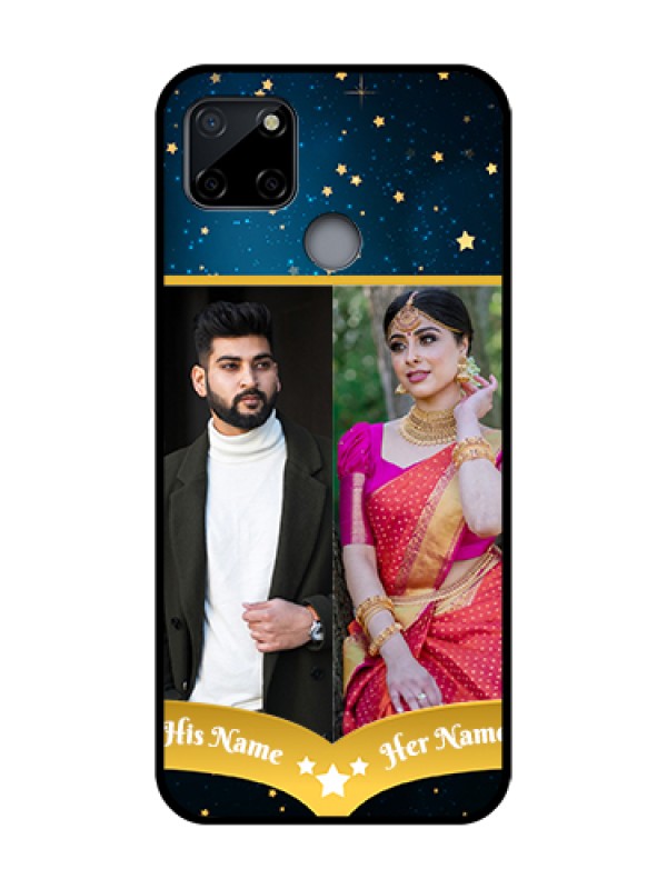 Custom Realme C12 Custom Metal Phone Case - Galaxy Stars Backdrop Design