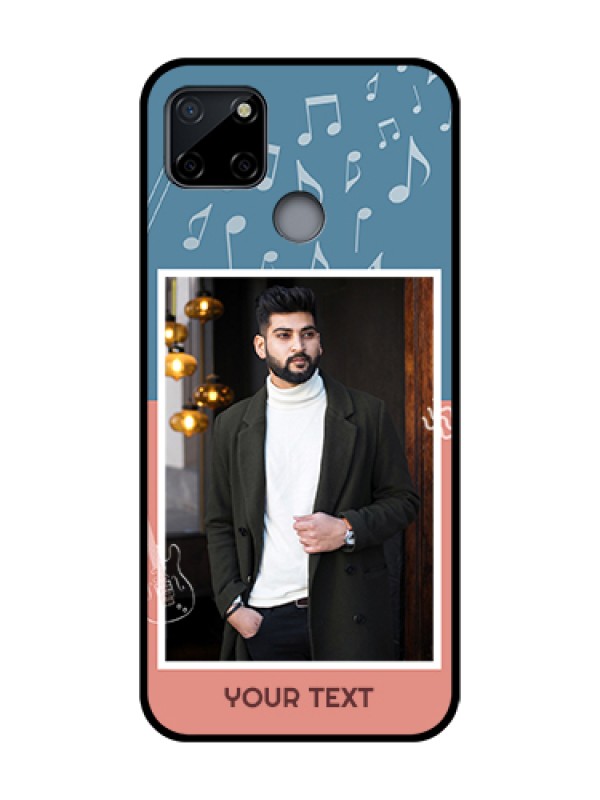 Custom Realme C12 Custom Metal Phone Case - With Color Musical Note Design