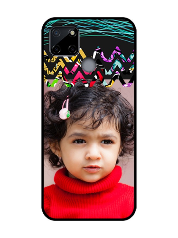 Custom Realme C12 Custom Metal Phone Case - Neon Abstract Design
