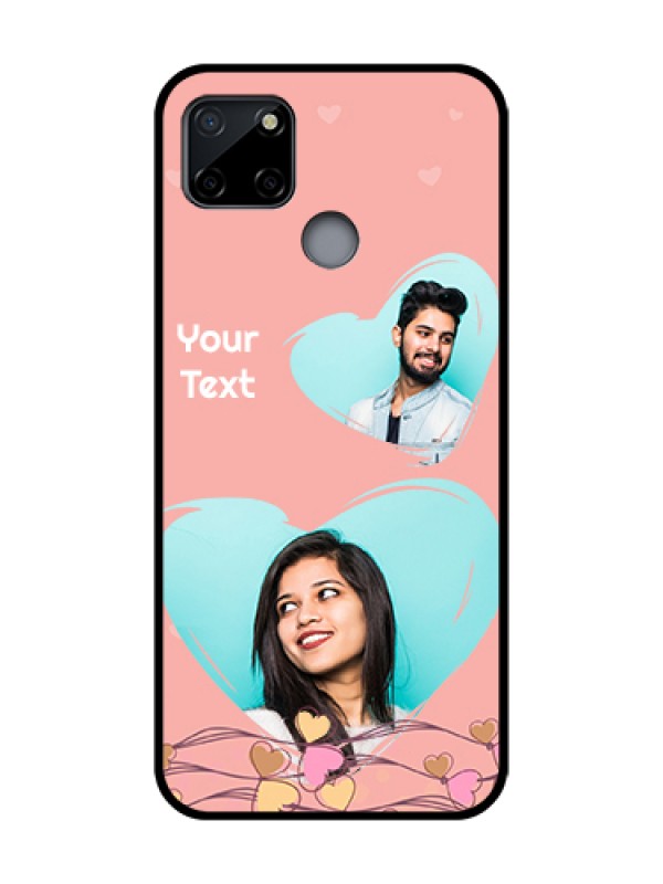 Custom Realme C12 Custom Metal Phone Case - Love Doodle Design