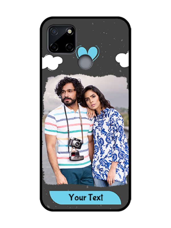 Custom Realme C12 Custom Metal Phone Case - Splashes With Love Doodles Design