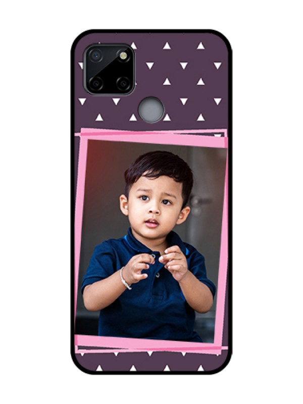 Custom Realme C12 Custom Metal Phone Case - Triangle Pattern Dotted Design