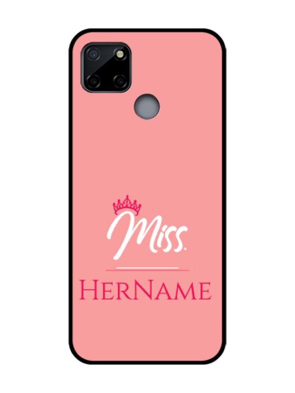 Custom Realme C12 Custom Metal Phone Case - Mrs With Name Design