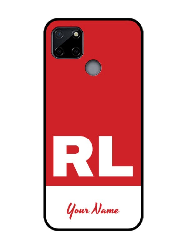 Custom Realme C12 Custom Metal Phone Case - Dual Tone Custom Text Design