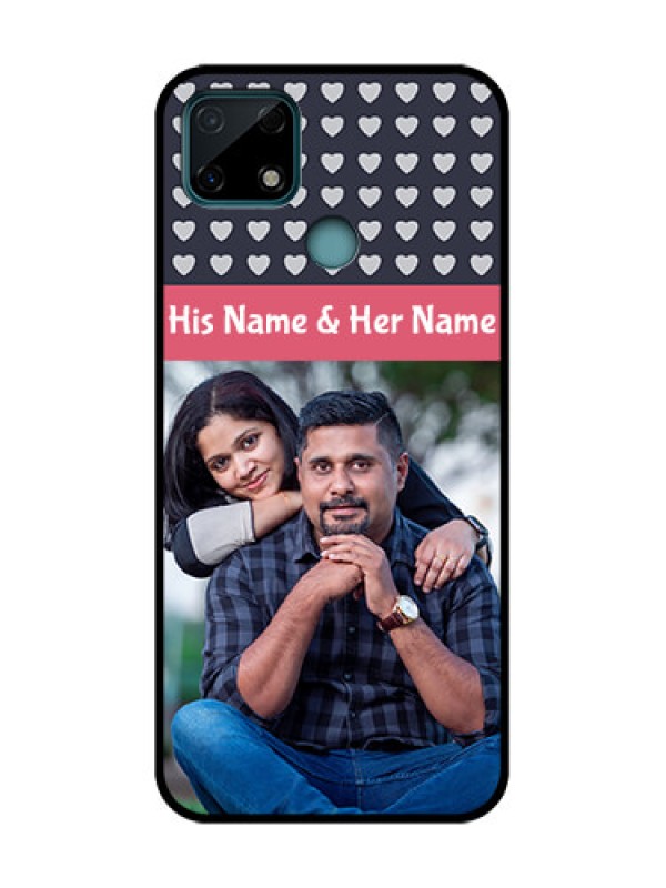 Custom Realme C25 Custom Metal Phone Case - Love Symbols Design